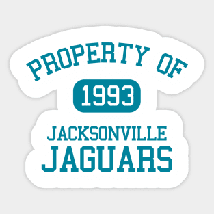 Property of Jacksonville Jaguars Sticker